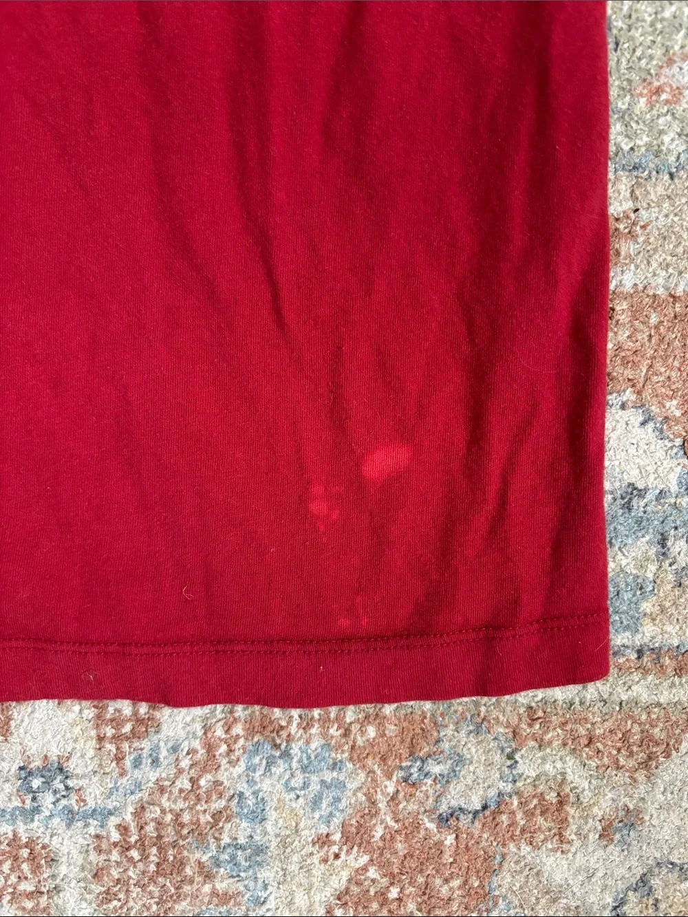 True Religion Men's Deep Red Graphic Logo Tee